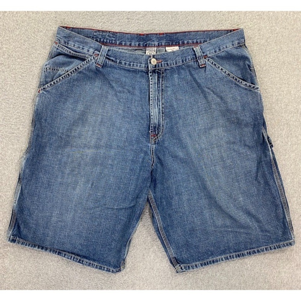 Lucky Brand Workwear‎ Mens Size 38 Carpenter Denim Shorts Light Wash Blue USA